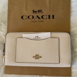 Coach Leather Zip around wallet
